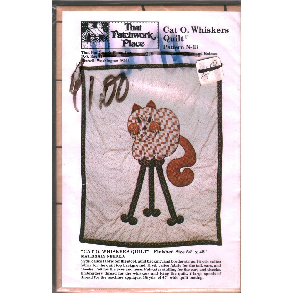 That Patchwork Place Cat O. Whiskers Quilt Pattern N-13 Nancy Southerland-Holmes